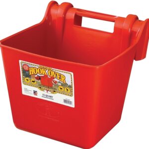 Little Giant HF15RED Hook Over Feeder, 15 qt Volume, Polyethylene, Red
