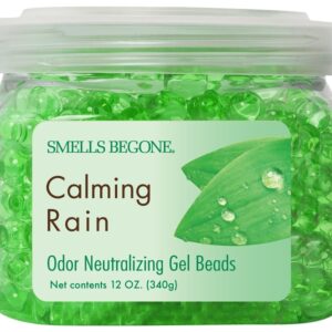 Smells Begone 52512 Odor Neutralizing Gel, 12 oz, Jar, Calming Rain, 450 sq-ft Coverage Area