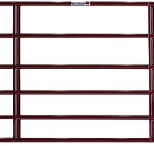 Tarter 6ER12 Tube Gate, 12 ft W Gate, 50 in H Gate, Steel Frame, Red