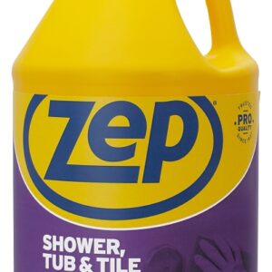 Zep ZUSTT128 Shower Tub and Tile Cleaner, 1 gal Bottle, Liquid, Pleasant, Light Yellow