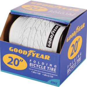 Kent 91056 BMX Tire, Folding, White, For: 20 x 1-1/2 to 2-1/8 in Rim