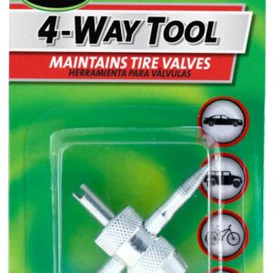 Slime 2044-A Tire Valve Tool, 4 -Port/Way, Steel