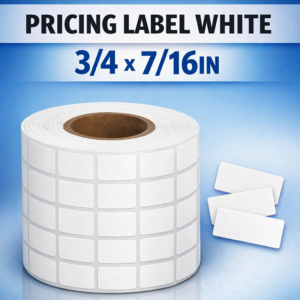 PRICING LABEL WHITE 3/4X7/16IN
